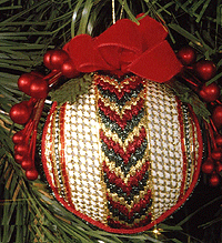needlepoint christmas ornament