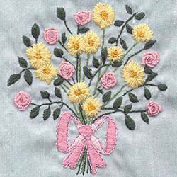 English Bouquet Embroidery Pattern