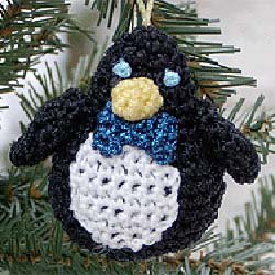 Crocheted Penguin Ornament