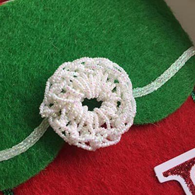 Crochet applique items with Petite Facets for a fun texture