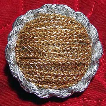 Cover a button with 3/8" Trim for an elegant brooch