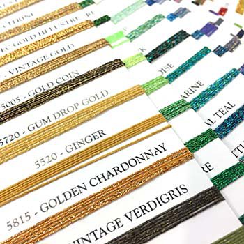 Braid colors can be found in the Metallic Color Card