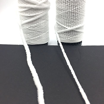 White 1/8 Flat Elastic