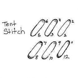 Tent Stitch with Kreinik