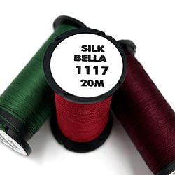 Silk Bella is a tightly twisted filament silk for embroidery