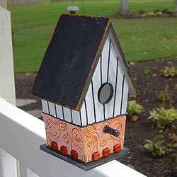 Beaded Halloween Birdhouse