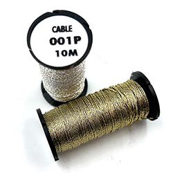 Cable is a 3-ply twisted metallic
