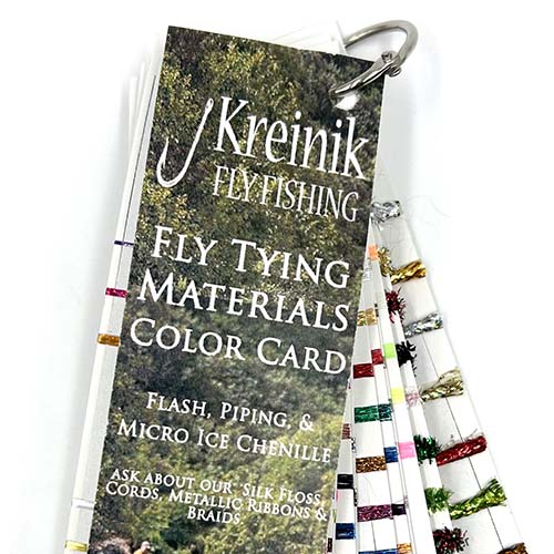 Fly Tying Materials Color Card