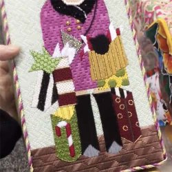 Janeann Sleeman tells us how to use leather on needlepoint