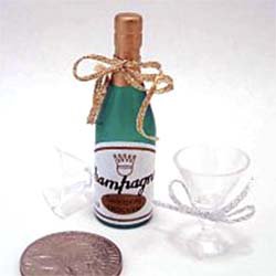 Decorative Miniature Champagne Bottle
