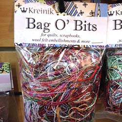 You get a mix of fibers in a Bag O'Bits