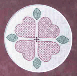 Pink Hearts, Blackwork Style