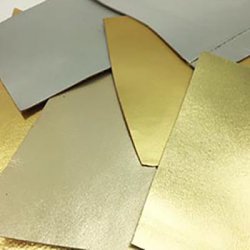 Leather Pieces Set Gold Colors