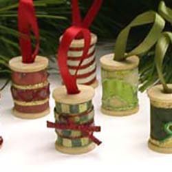 Wooden Spool Ornaments