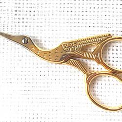 3.5" Gold Handled Stork Scissors x386