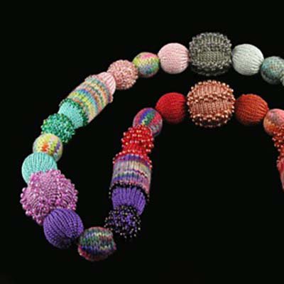 Bead knitting with Kreinik