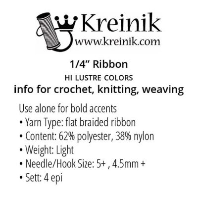Kreinik Ribbon info
