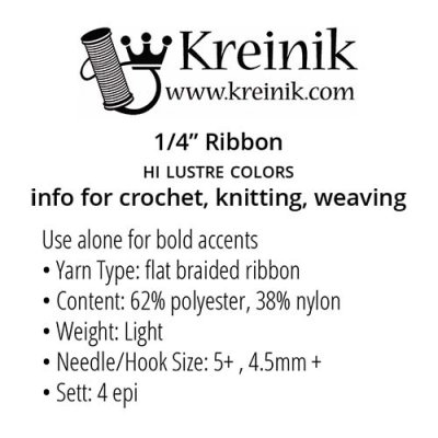 Kreinik Ribbon info