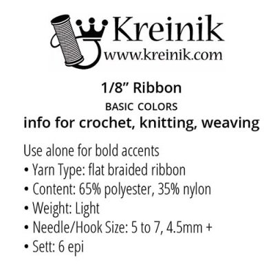 Kreinik Ribbon info