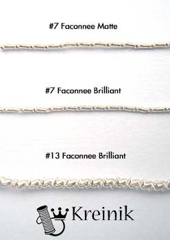 Compare the different looks of Faconnee real metals
