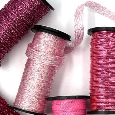 Have fun making things with pink Kreinik threads