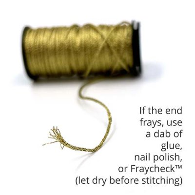 Corded Braid colors require more attention as you stitch