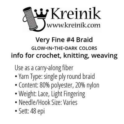 Kreinik Very Fine #4 Braid info