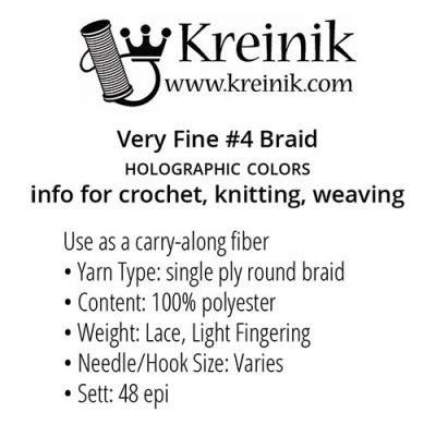 Kreinik Very Fine #4 Braid info