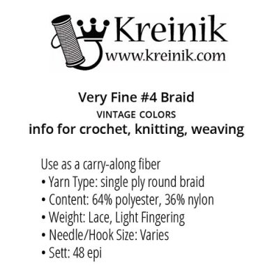 Kreinik Very Fine #4 Braid info