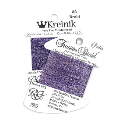 Kreinik has #4 Braid, Rainbow has #3 Braidå