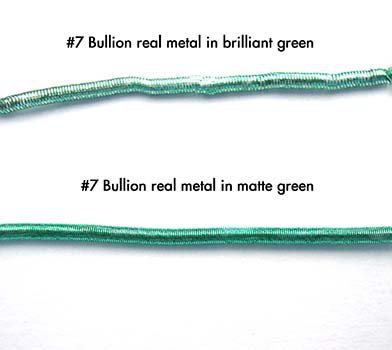 #7 Bullion Matte (Rough Purl) Green
