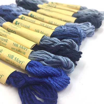 Kreinik Blue Italian Silk Set