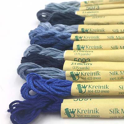 Kreinik Blue Italian Silk Set