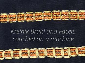 Couch the Braid using your sewing machine