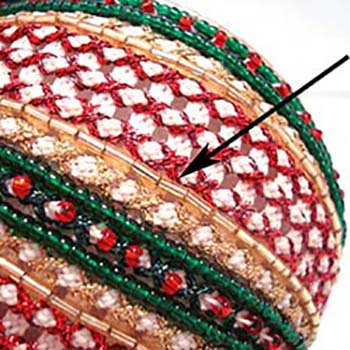 Use Kreinik Cord to attach beads