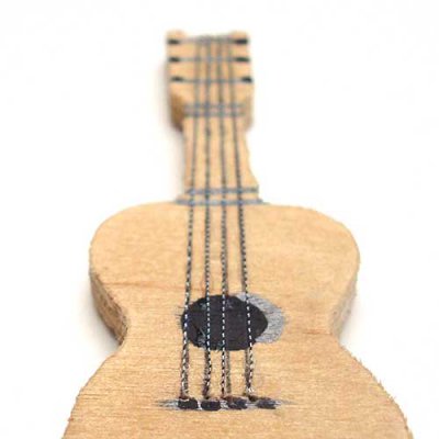 Miniature Wooden Guitar