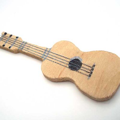 Miniature Wooden Guitar