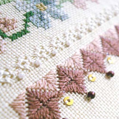 Made with Kreinik Silk Mori
