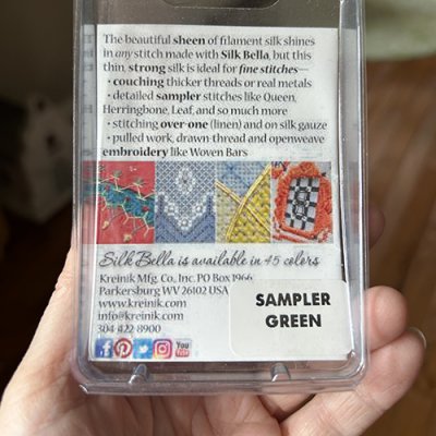 Sampler Green Silk For Small Stitches