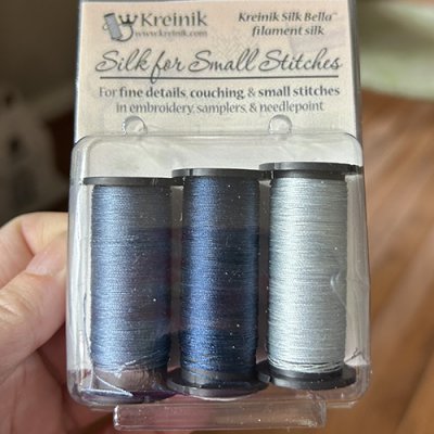 Slate Blue Silk For Small Stitches