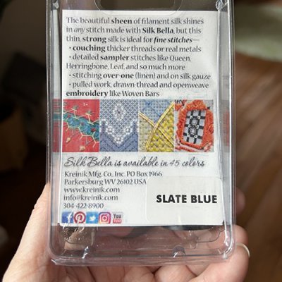 Slate Blue Silk For Small Stitches