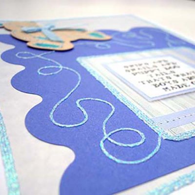 Kreinik Iron-On Braid works well on paper and cards