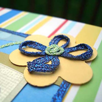 Use the iron-on ribbon to add 3-d effects