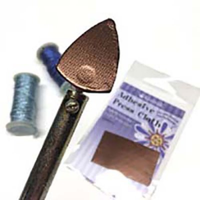 Clover Mini Iron with Kreinik adhesive press cloth