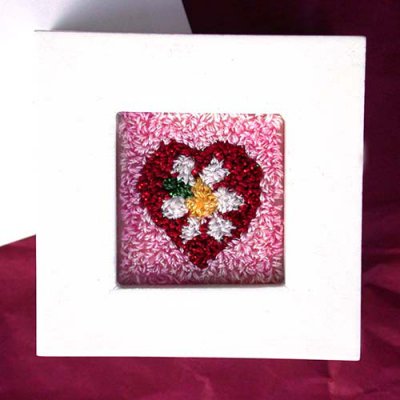 Punchneedle with silk thread