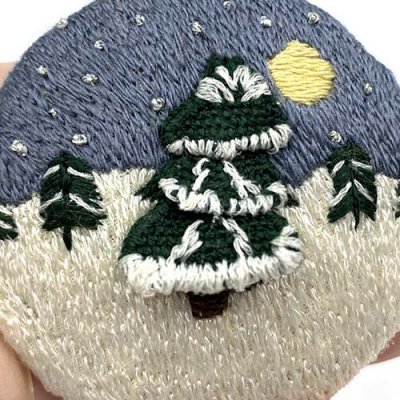 Starry Night Stumpwork Ornament