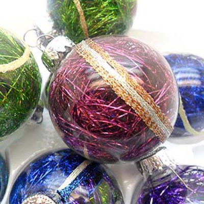 Use the tape to decorate dollar-store ornaments