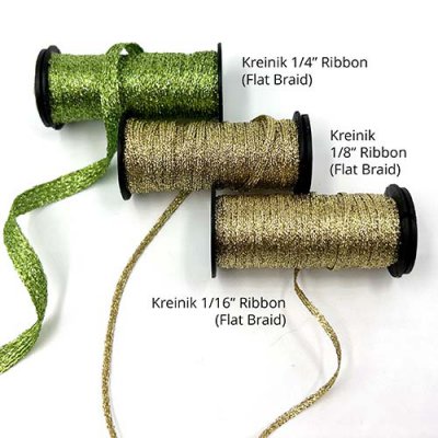 Kreinik makes three ribbon sizes