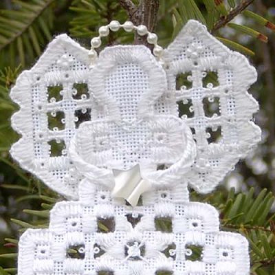 Hardanger Angel Ornament