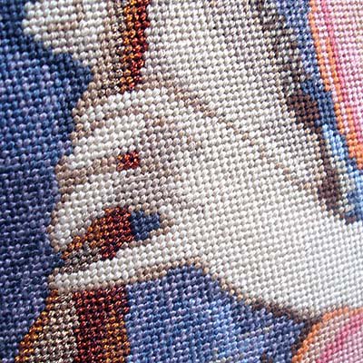 (Art Needlepoint design) Change skin tones to personalize a design